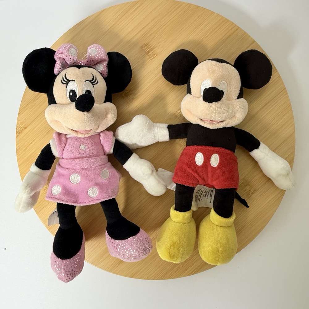 Disney Mickey Mouse and Minnie Plush Set Kids Boys Girls Plushies
